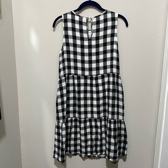 Unbranded Gingham Dress SIZE SMALL Gingham Check Sleeveless Mini Prairie Style - Picture 6 of 7